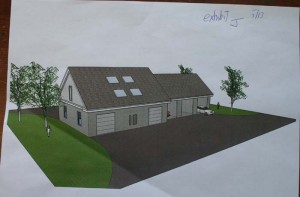 The proposed plan for a Burtco car wash for Chester includes three self-serve bays, pictured far right, and more solar panels than are pictured.