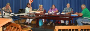 From left, zoning administrator Michael Normyle, DRB chair Carla Westine and members Amy O'Neill, Heidi Ladd, Don Robinson and Harry Goodell.