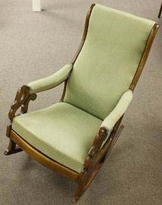 This upholstered rocker is for sale on Craigslist for St. Luke's Sale on the Screen.