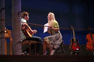 Casey Predovic, left, and Sutton Crawford during a dress rehearsal of 'Our Town.' Photo copyright 2015 Rob Strong