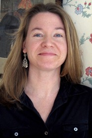 Author Sarah Stewart Taylor discuss writing via video call to Vermont libraries