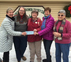 From left, state Rep. Leigh Dakin with Family Center volunteers Sherry Willumitis, Dee Robinson, former state Rep. Kathy Pellett and Sandy Vincent of the Family Center.