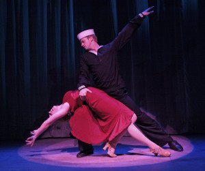Dancing is what "42nd Street" is all about. Here stars Julie Kavanagh and Jeffrey Pew dance the 42nd Street Ballet during Act II./Photos by Tim Fort.