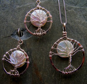 Iconic tree earrings and pendant by Michele Colby Bargfrede of Sage Jewelry.