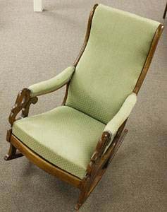 This upholstered rocker is for sale on Craigslist for St. Luke's Sale on the Screen. 
