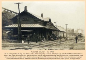 The Chester depot in the new Windsor County calendar.