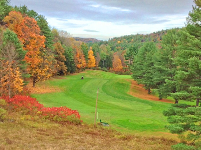 The fifth hole at the nine-hole Bellows Falls Country Club. Photo by Gary Band.