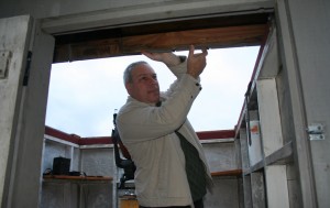 The roof of the observatory, donated by a gentleman from Walpole, N.H., easily slides back for viewing.