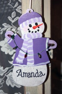 Create and personalize your own wooden snowman ornaments Dec. 5 at the River Artisans.