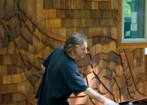 His most celebrated work may just be the artistic shingling he created for one Chester homeowner.