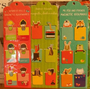 Adorable mini bookmark sets are for kids and adults. At Misty Valley Books.