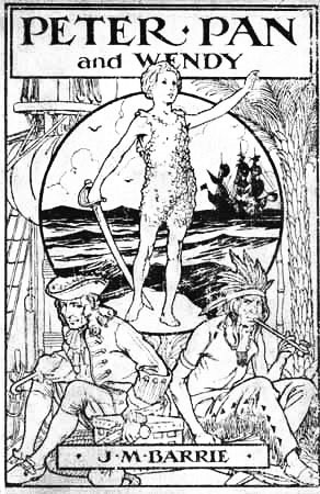 Cover of the original J.M. Barrie book of Peter Pan and Wendy.