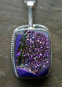 A necklace by Sage Jewelry.