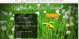 Here is the latest iteration of a new Chester town government website. Click to enlarge image.