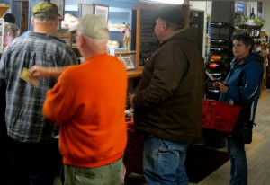 Patrons line up to purchase bulkies for Lindsey at Lisai's on Thursday. 