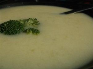 A very flavorful cream of broccoli soup.