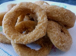 Ultra-crispy baked onion rings.