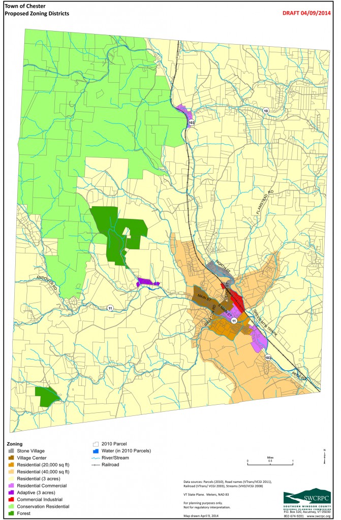 Proposed zoning districts. Click map to enlarge. This is a large file and may take a few seconds to load.
