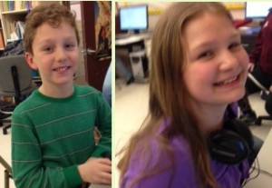 Erik Heitsmith, grade 5 and Rosie Saccardo, grade 6