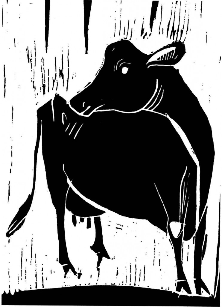 Rural Vermont cow logo