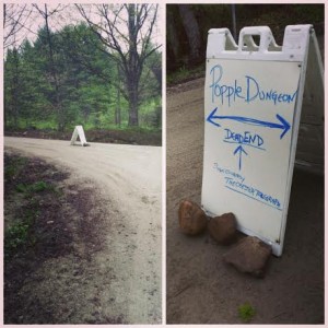 A large number of drivers used Popple Dungeon Road to get around Route 11. Many were unsure of the correct route until a sign was put out at Ethan Allen Road, which dead-ends. Photo by Leah Cunningham.