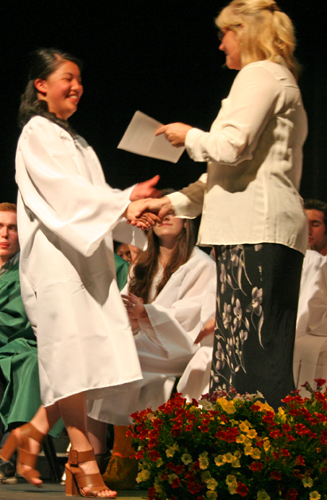 Leah Cunningham was presented with the Noor Scholarship for Art, Theater and Music. 