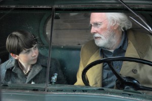 Seamus Davey-Fitzpatrick and Bruce Dern as Austin and his grandpa in "Northern Borders"