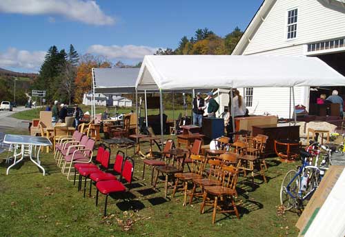 Last year's rummage sale at Fletcher Farm