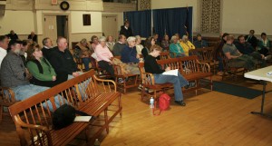 A crowd of 50 attended the session and questioned the process of establishing a transitional house.