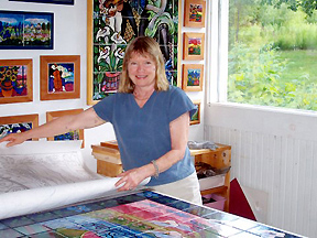 River Artisans' November’s Artist of the Month, Carol Keiser in her studio