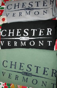 100 percent cotton T-shirts commemorating Chester's founding in 1761 are available for $15 each.