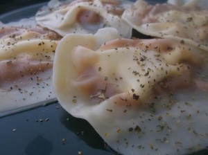 Squash and cheese ravioli made simpler with wonton wrappers.