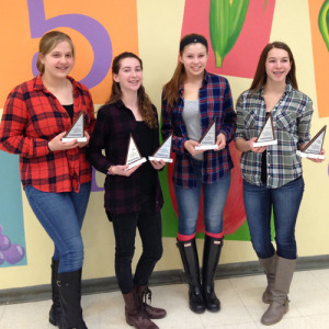 From left, GMUHS mathletes Anna Solzhenitsyn, Zoe Svec, Rebecca Hollander and Hannah Fleming