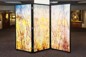 Shoji screen on view at Helmholz Fine Art in Manchester
