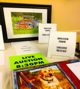 Two items from the live auction.