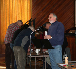 While vote counting in a select board race went on behind him, board member Paul Gordon urged residents to check out the town's updated website.