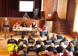 Londonderry's annual Town Meeting getting underway at the told Town Hall.