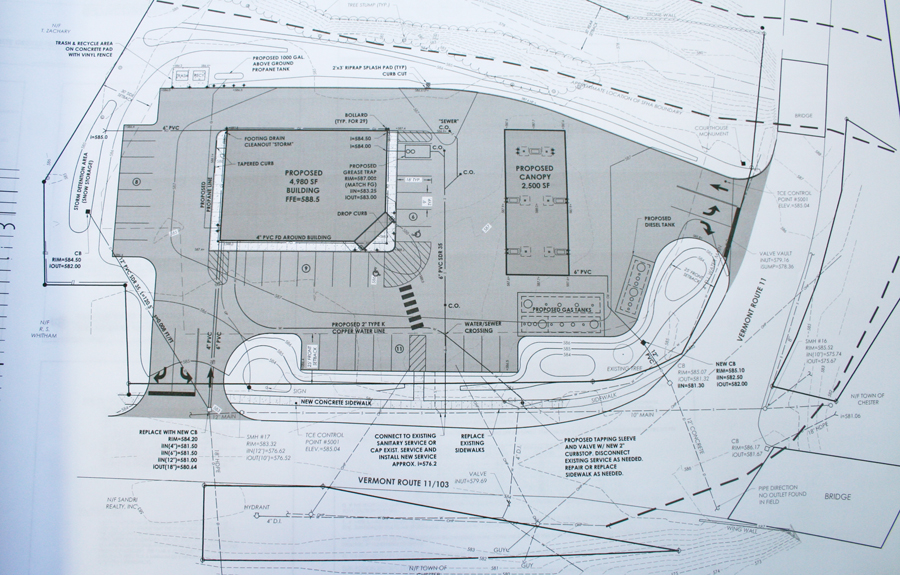Submitted plans for the property at the corner of Main and Pleasant streets. Click to enlarge.