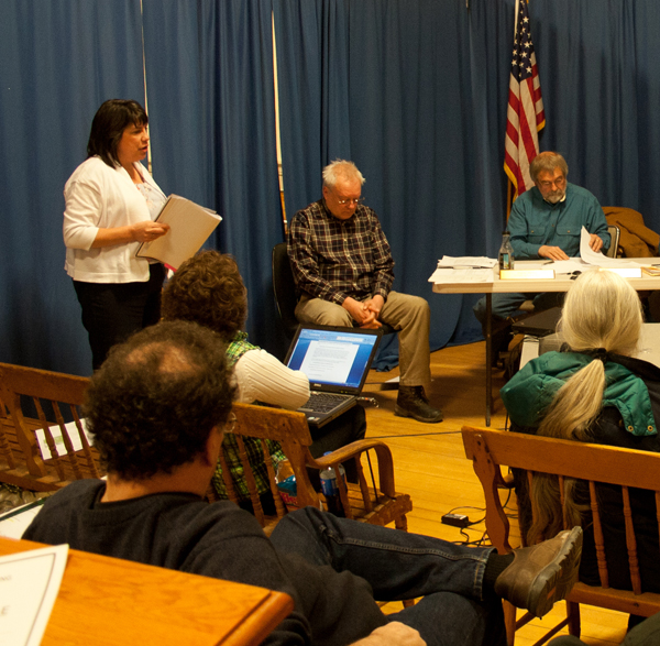 Engineer Naomi Johnson addresses the water system issues. Photos by Shawn Cunningham.