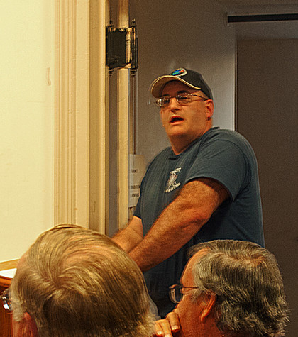 Water Superintendent Jeff Holden speaks about the need for the water project. Photos by Shawn Cunningham
