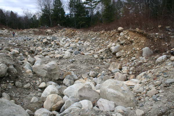 The field of boulders and stone on a flat area high above Route 103 south and southeast of Green Mountain Union High. All photos by Shawn Cunningham. Click a photo to launch the gallery.