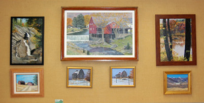 An exhibit of Paul Meyer's artwork will be displayed through July at S. Londonderry Library