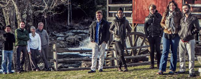 Participants in Weston's 2015 Artists Retreat are from left, Byron Au Yong, Aaron Jafferis, Polly Pen, James Magruder, John Walch, Griffin Matthews, Matt Gould, Andrea Moore and Alan Schmuckler. Photo by Bridget Sullivan