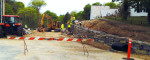 Reconstruction begins on 300-foot wall in Weston