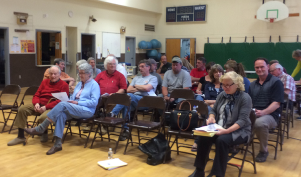 Grafton residents wait for the Monday, May 4, Select Board meeting to start. Photos by Gloria Dufield.