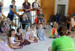 Children and adults gather at last year's environmental education programs 