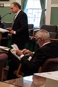 Jim Dumont, standing, and Alan Biederman, seated.