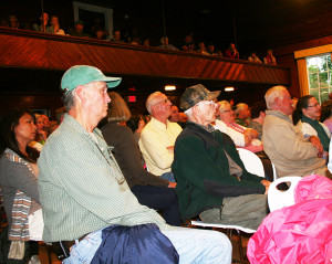 Londonderry resident packed Town Hall to listen to public safety officials about the spate of arsons and burglaries in the area.