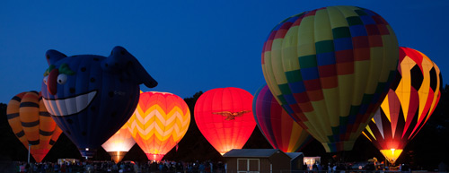 A Balloon Glow lights up the early evening