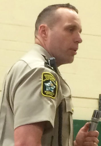 Sheriff's Capt. Lakin addresses speeding issues along Route 121.